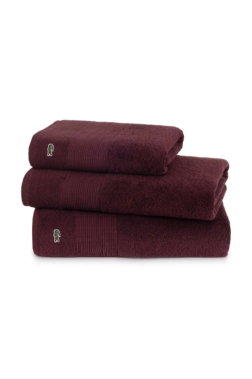 Середній бавовняний рушник Lacoste L LECROCO Bordeaux 50 x 100 cm